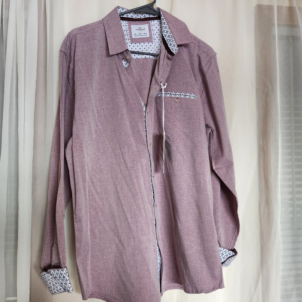 Craft + Flow Men's Long Sleeve Button Up Shirt Size L